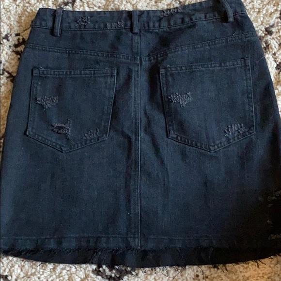 Black Jean Skirt Unused - Picture 2 of 3